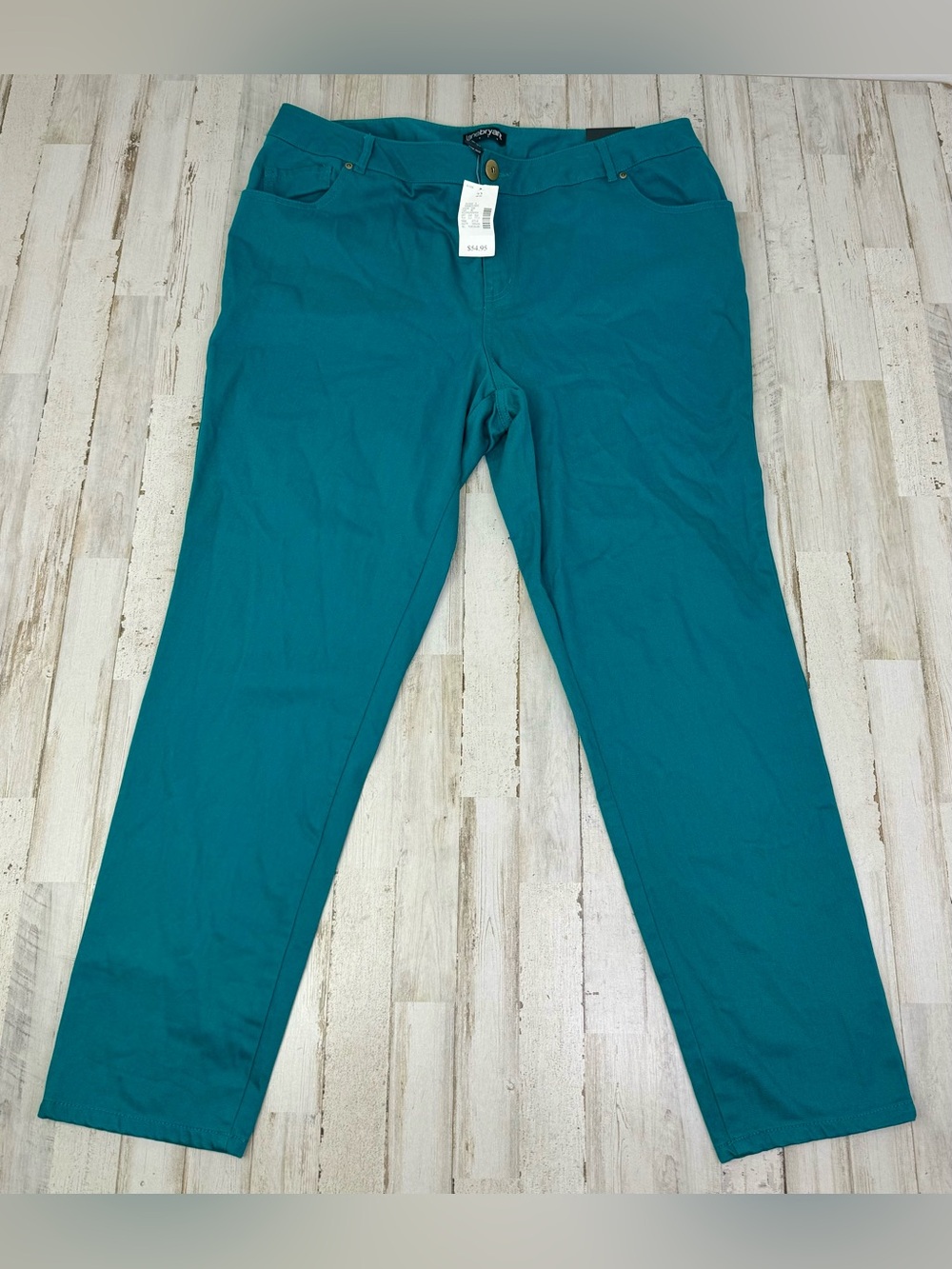 Lane Bryant Teal 22 (42x31) Women’s Straight Leg Pants Embroidered